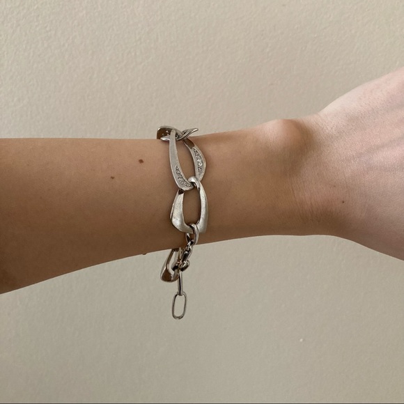 Sterling silver chain bracalet with stones - Picture 7 of 11